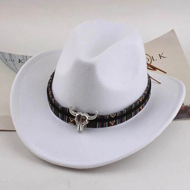 Unisex Spring & Summer Wool Cowboy Jazz Hat – Roll - Up Brim Sunshade Style for Men & Women - Glow Goddess