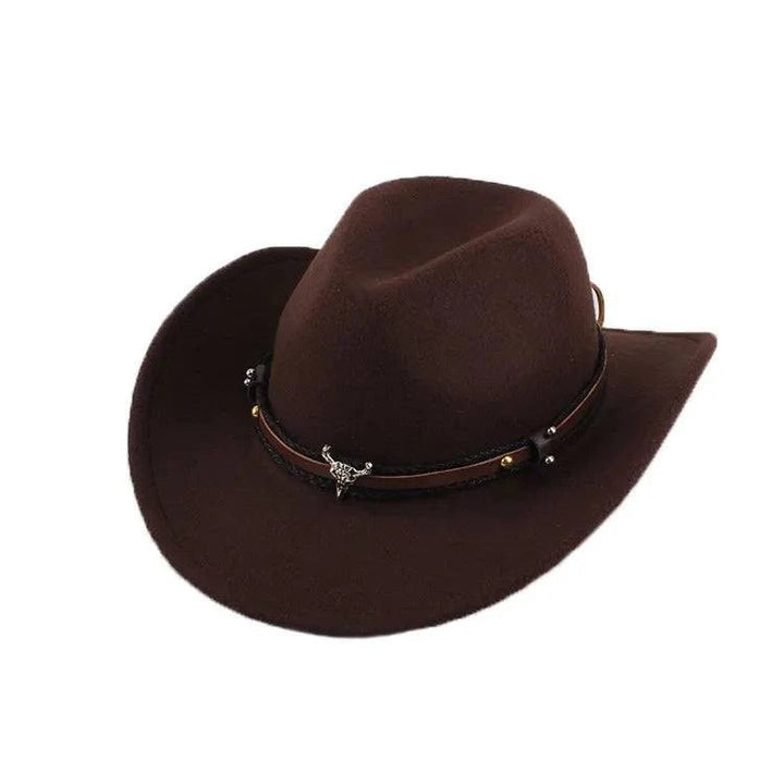Unisex Spring & Summer Wool Cowboy Jazz Hat – Roll - Up Brim Sunshade Style for Men & Women - Glow Goddess