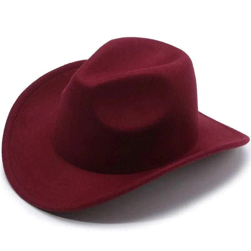 Unisex Spring & Summer Wool Cowboy Jazz Hat – Roll - Up Brim Sunshade Style for Men & Women - Glow Goddess