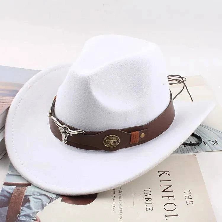 Unisex Spring & Summer Wool Cowboy Jazz Hat – Roll - Up Brim Sunshade Style for Men & Women - Glow Goddess