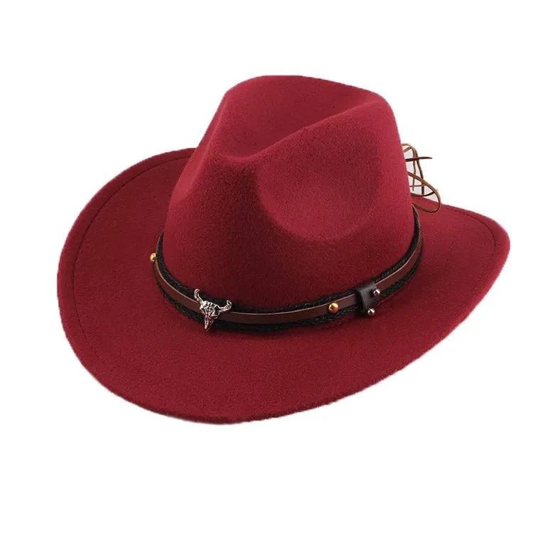 Unisex Spring & Summer Wool Cowboy Jazz Hat – Roll - Up Brim Sunshade Style for Men & Women - Glow Goddess