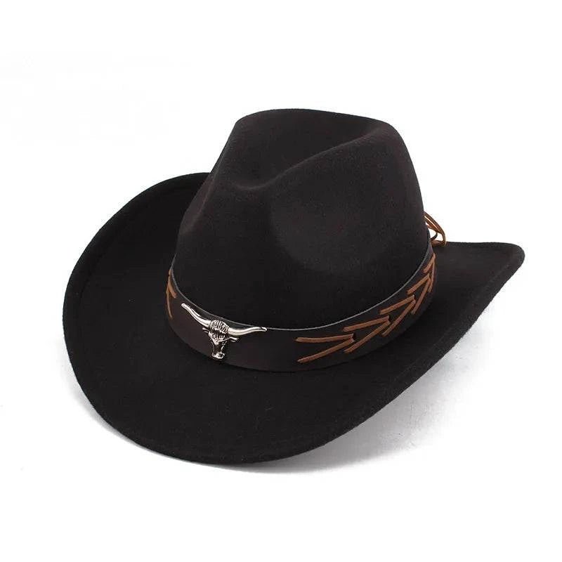 Unisex Spring & Summer Wool Cowboy Jazz Hat – Roll - Up Brim Sunshade Style for Men & Women - Glow Goddess