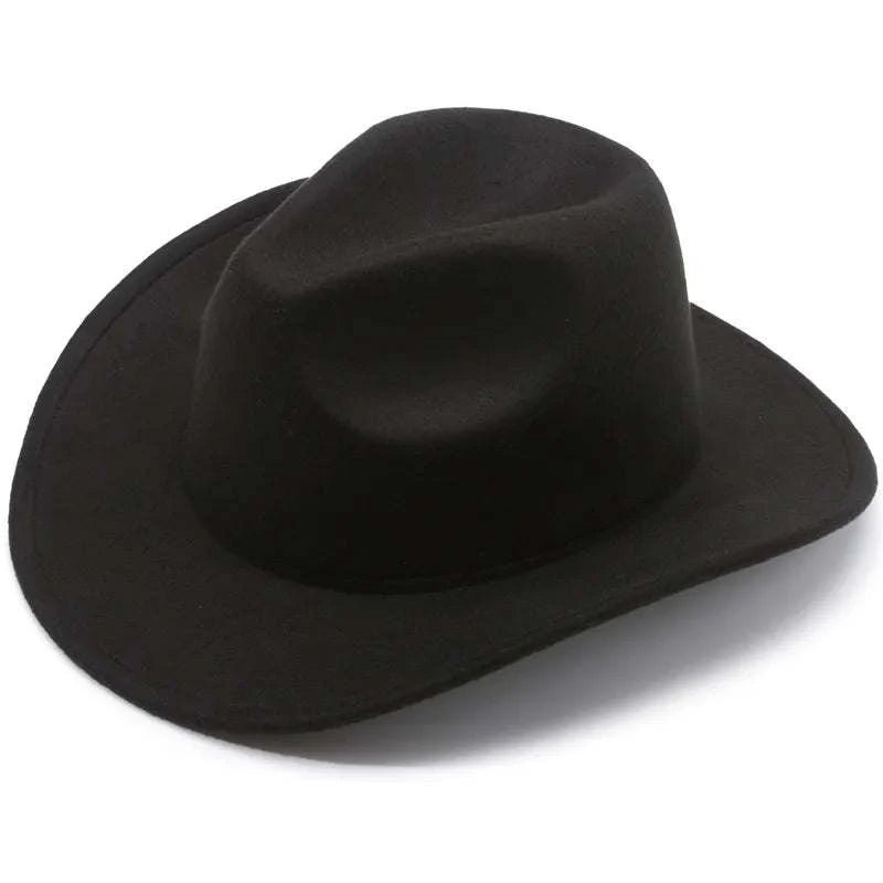 Unisex Spring & Summer Wool Cowboy Jazz Hat – Roll - Up Brim Sunshade Style for Men & Women - Glow Goddess
