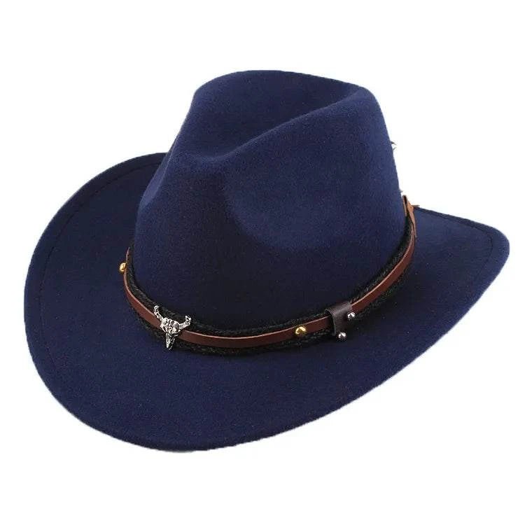 Unisex Spring & Summer Wool Cowboy Jazz Hat – Roll - Up Brim Sunshade Style for Men & Women - Glow Goddess