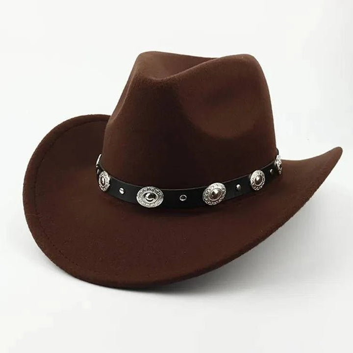 Unisex Spring & Summer Wool Cowboy Jazz Hat – Roll - Up Brim Sunshade Style for Men & Women - Glow Goddess