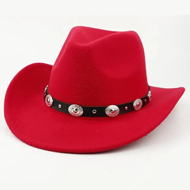 Unisex Spring & Summer Wool Cowboy Jazz Hat – Roll - Up Brim Sunshade Style for Men & Women - Glow Goddess