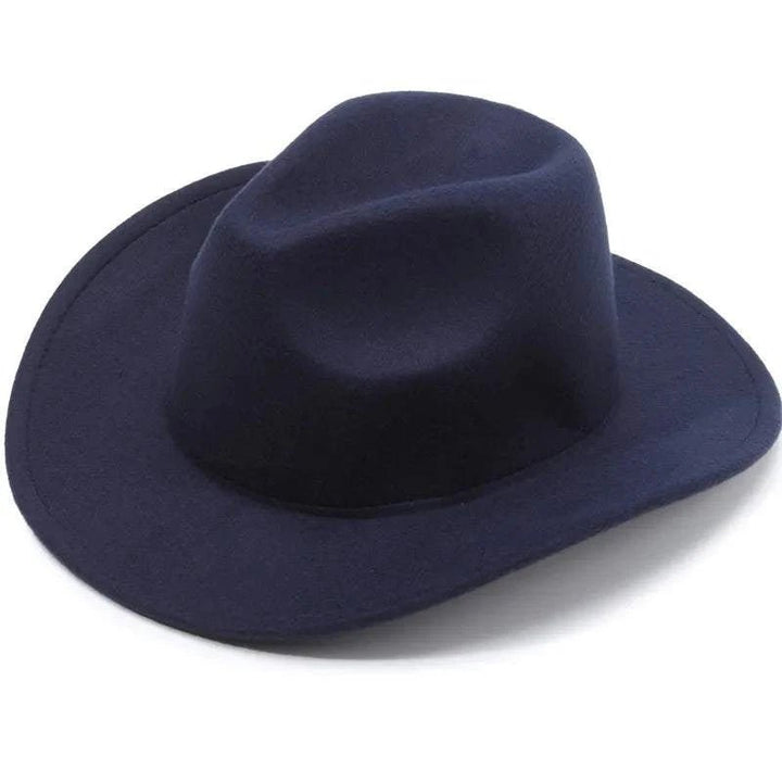 Unisex Spring & Summer Wool Cowboy Jazz Hat – Roll - Up Brim Sunshade Style for Men & Women - Glow Goddess