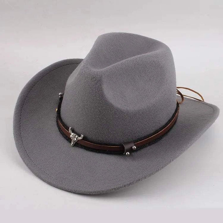Unisex Spring & Summer Wool Cowboy Jazz Hat – Roll - Up Brim Sunshade Style for Men & Women - Glow Goddess