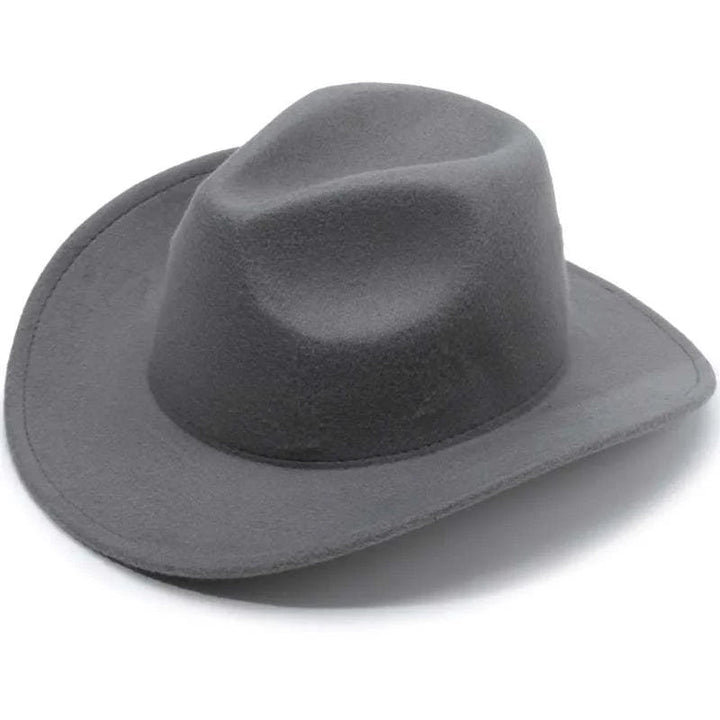 Unisex Spring & Summer Wool Cowboy Jazz Hat – Roll - Up Brim Sunshade Style for Men & Women - Glow Goddess
