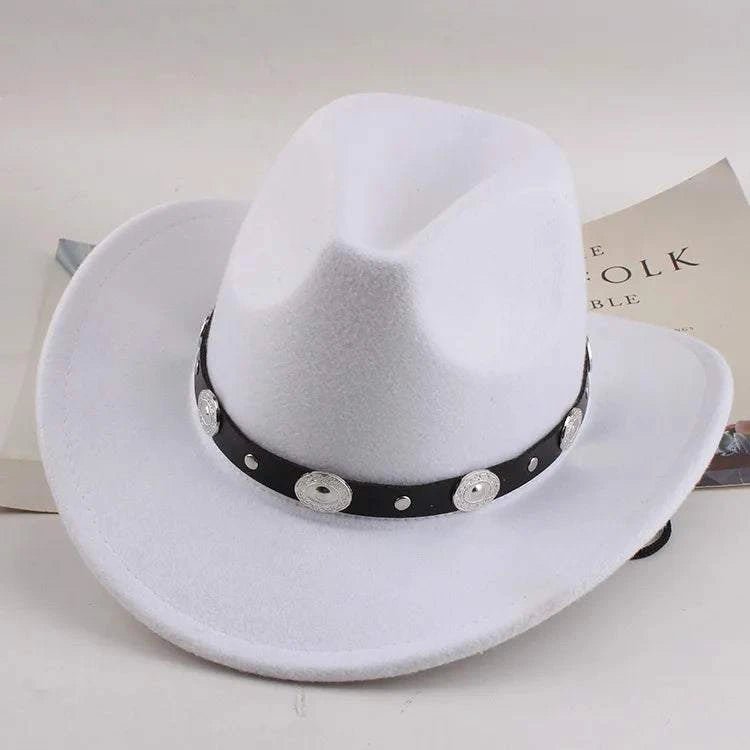Unisex Spring & Summer Wool Cowboy Jazz Hat – Roll - Up Brim Sunshade Style for Men & Women - Glow Goddess