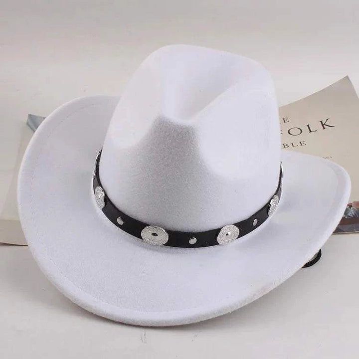 Unisex Spring & Summer Wool Cowboy Jazz Hat – Roll - Up Brim Sunshade Style for Men & Women - Glow Goddess