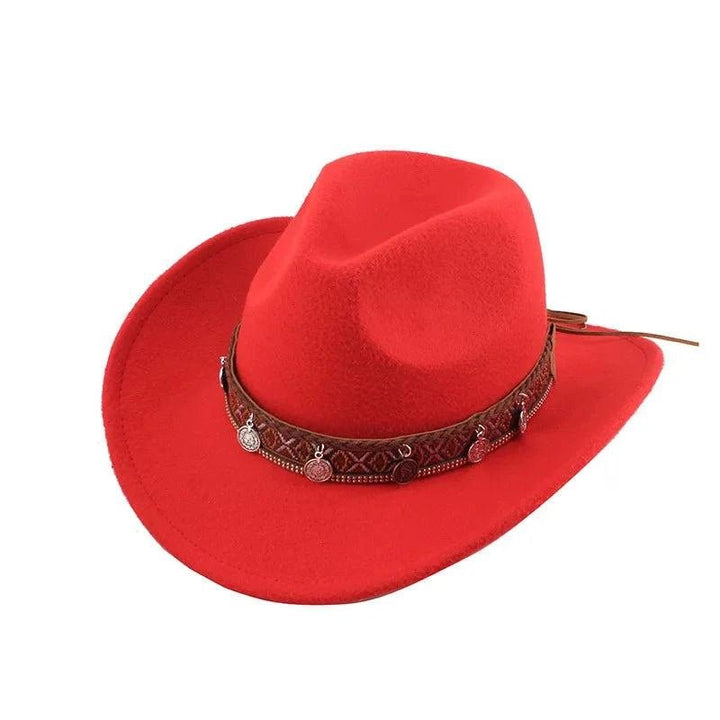 Unisex Spring & Summer Wool Cowboy Jazz Hat – Roll - Up Brim Sunshade Style for Men & Women - Glow Goddess