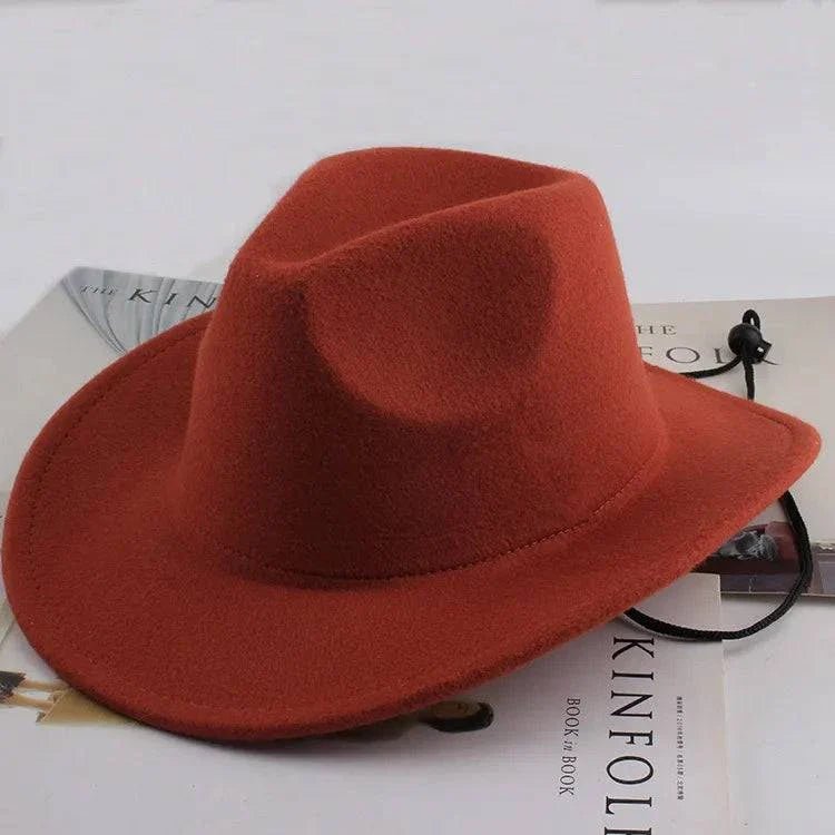 Unisex Spring & Summer Wool Cowboy Jazz Hat – Roll - Up Brim Sunshade Style for Men & Women - Glow Goddess
