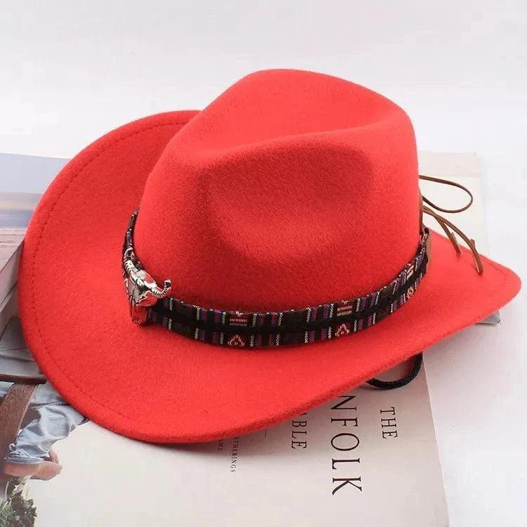 Unisex Spring & Summer Wool Cowboy Jazz Hat – Roll - Up Brim Sunshade Style for Men & Women - Glow Goddess