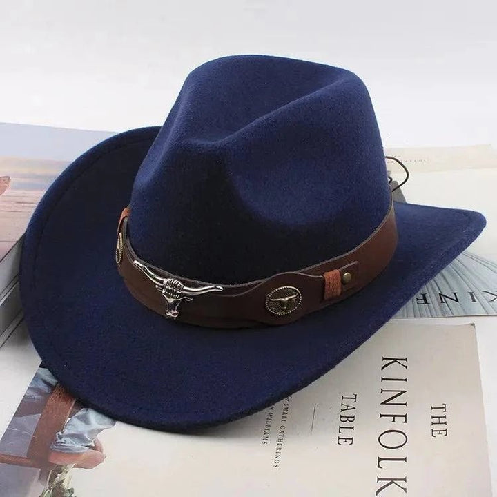 Unisex Spring & Summer Wool Cowboy Jazz Hat – Roll - Up Brim Sunshade Style for Men & Women - Glow Goddess