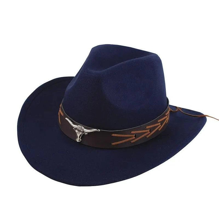 Unisex Spring & Summer Wool Cowboy Jazz Hat – Roll - Up Brim Sunshade Style for Men & Women - Glow Goddess
