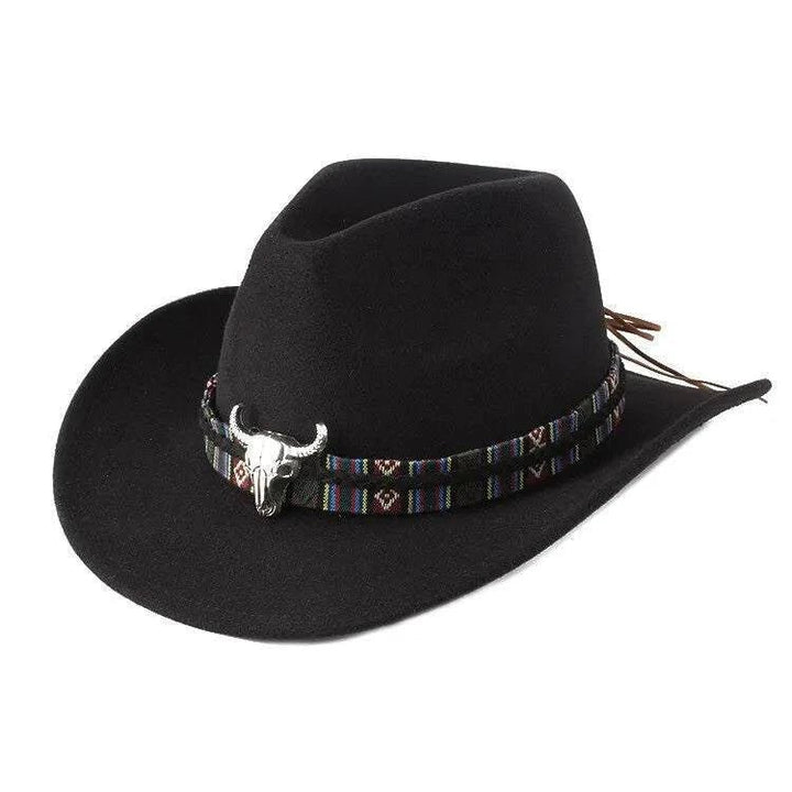 Unisex Spring & Summer Wool Cowboy Jazz Hat – Roll - Up Brim Sunshade Style for Men & Women - Glow Goddess