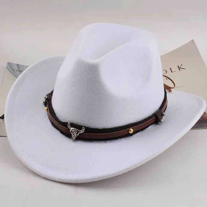 Unisex Spring & Summer Wool Cowboy Jazz Hat – Roll - Up Brim Sunshade Style for Men & Women - Glow Goddess