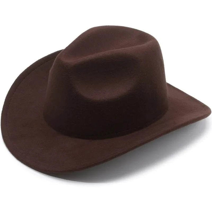 Unisex Spring & Summer Wool Cowboy Jazz Hat – Roll - Up Brim Sunshade Style for Men & Women - Glow Goddess