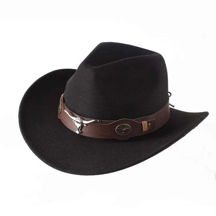 Unisex Spring & Summer Wool Cowboy Jazz Hat – Roll - Up Brim Sunshade Style for Men & Women - Glow Goddess