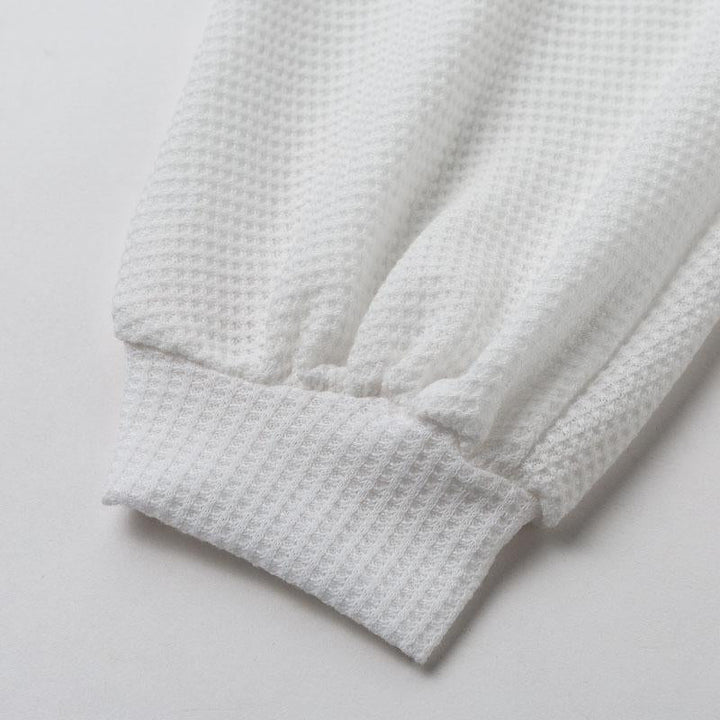 White Two Piece Romper set for women, elegant spring loose outfit with matching top and shorts, red accents.