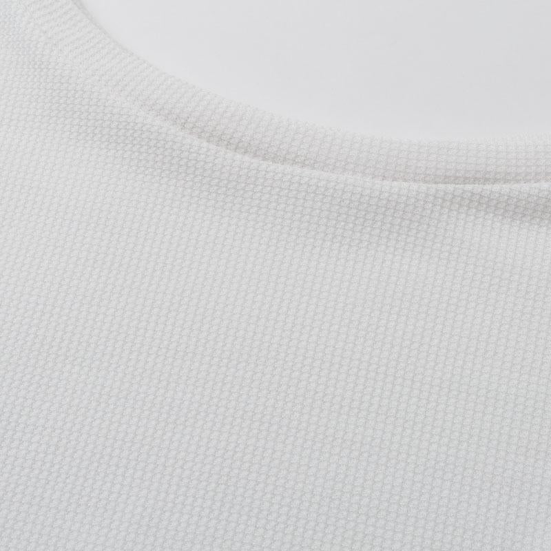 White Two Piece Romper set for women, elegant spring loose outfit with matching top and shorts, red accents.