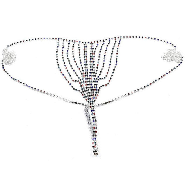 Woman Bikini Style Rhinestone Waist Chain Accessories - Glow Goddess