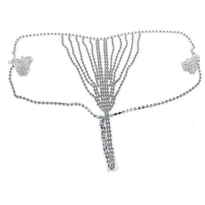 Woman Bikini Style Rhinestone Waist Chain Accessories - Glow Goddess