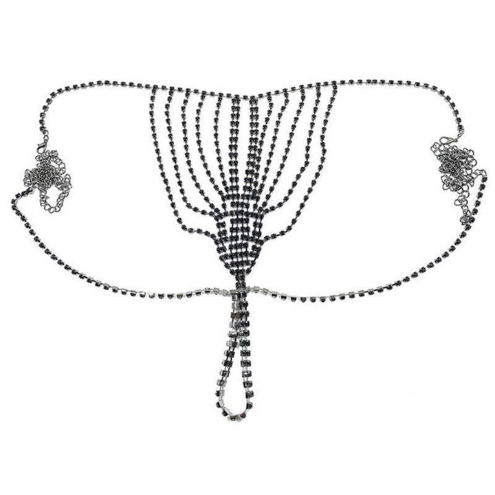 Woman Bikini Style Rhinestone Waist Chain Accessories - Glow Goddess