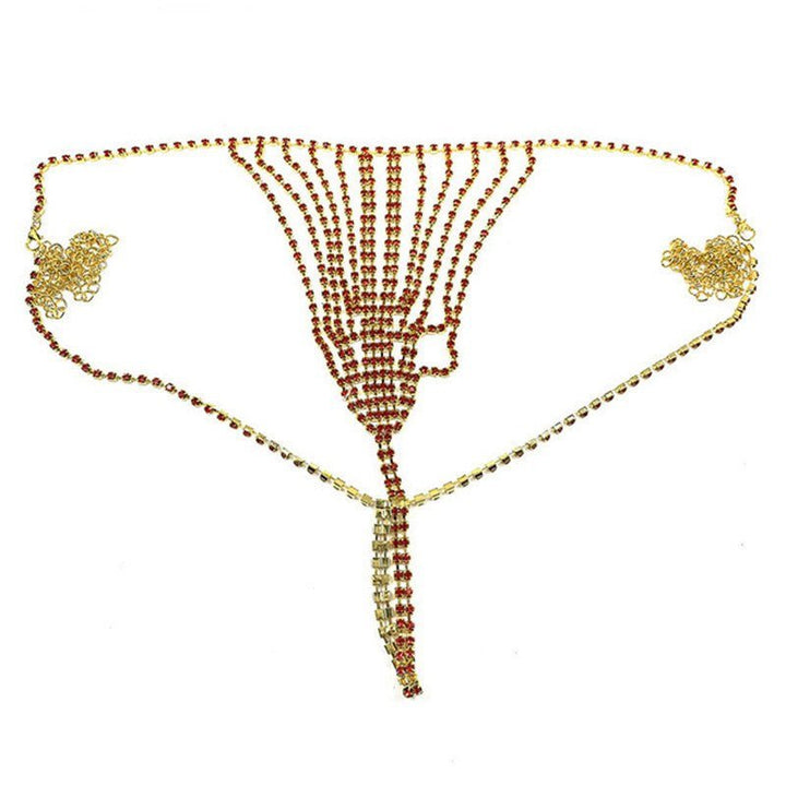 Woman Bikini Style Rhinestone Waist Chain Accessories - Glow Goddess