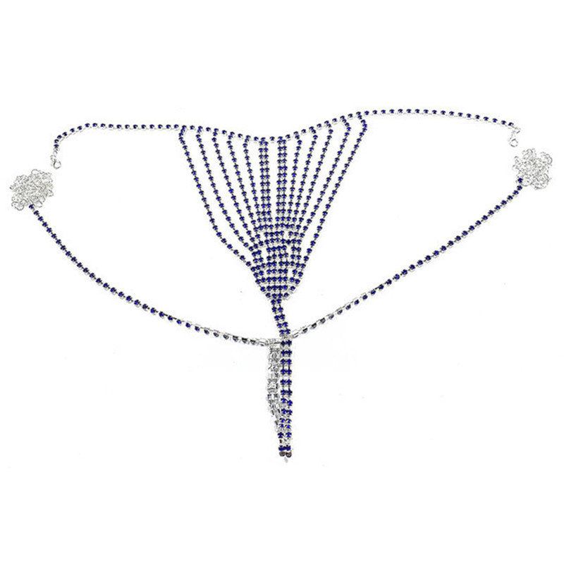 Woman Bikini Style Rhinestone Waist Chain Accessories - Glow Goddess
