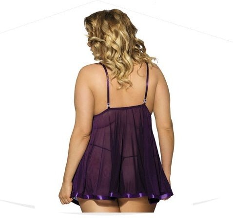Women Sexy Lingerie Big Code 6XL Sleepwear Sleepdress - Glow Goddess