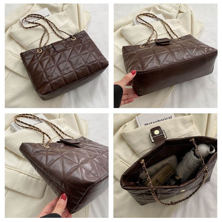 Women Shoulder Bags New Trendy Chic Chanel - style Rhombus Chain Bag - Glow Goddess