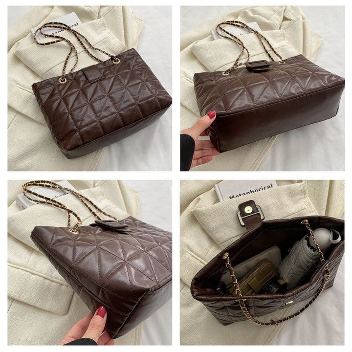 Women Shoulder Bags New Trendy Chic Chanel - style Rhombus Chain Bag - Glow Goddess