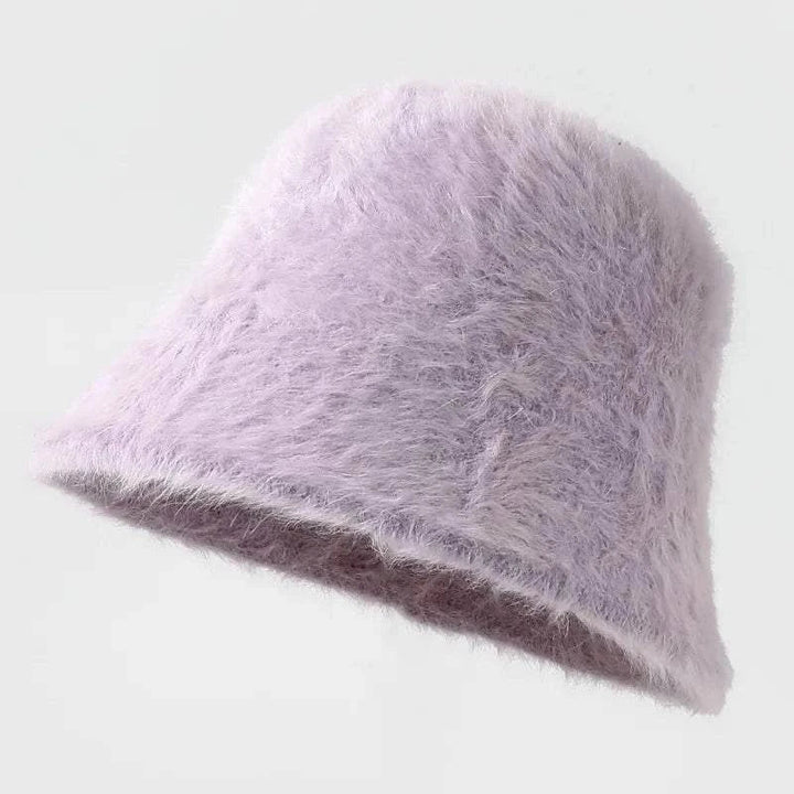 Women's Autumn Winter Rabbit Plush Bucket Hat | Warm & Trendy - Glow Goddess