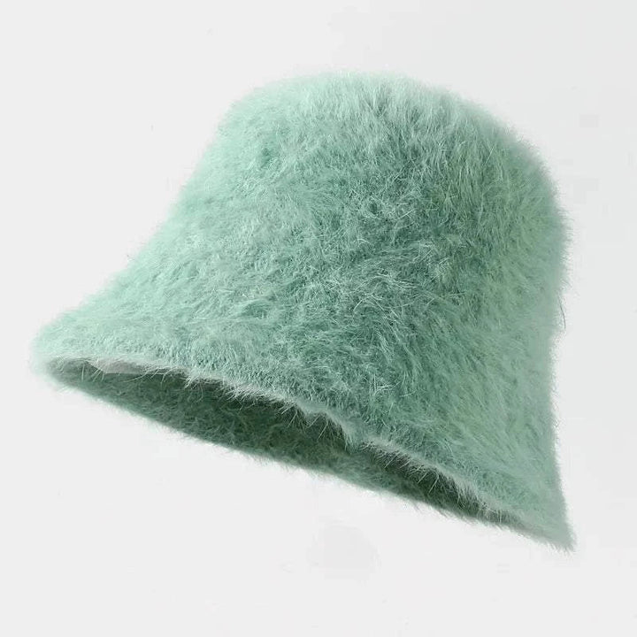 Women's Autumn Winter Rabbit Plush Bucket Hat | Warm & Trendy - Glow Goddess