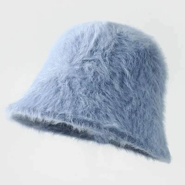 Women's Autumn Winter Rabbit Plush Bucket Hat | Warm & Trendy - Glow Goddess
