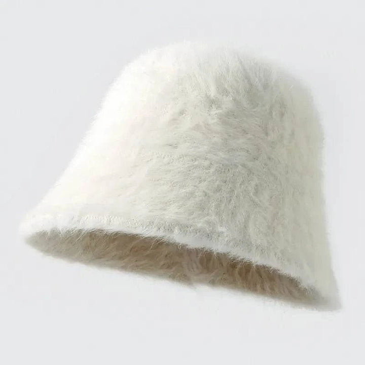 Women's Autumn Winter Rabbit Plush Bucket Hat | Warm & Trendy - Glow Goddess