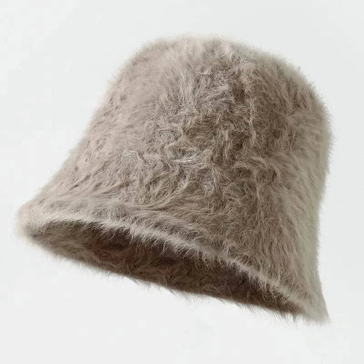 Women's Autumn Winter Rabbit Plush Bucket Hat | Warm & Trendy - Glow Goddess