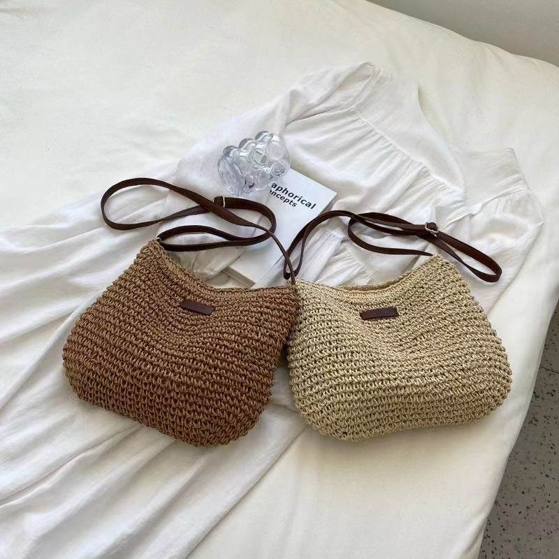 Women's Crossbody Straw Bag Simple Shoulder - Glow Goddess