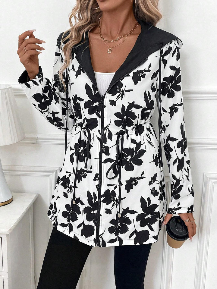 Women's Double - sided Reversible Hooded Zipper Jacket - Glow Goddess