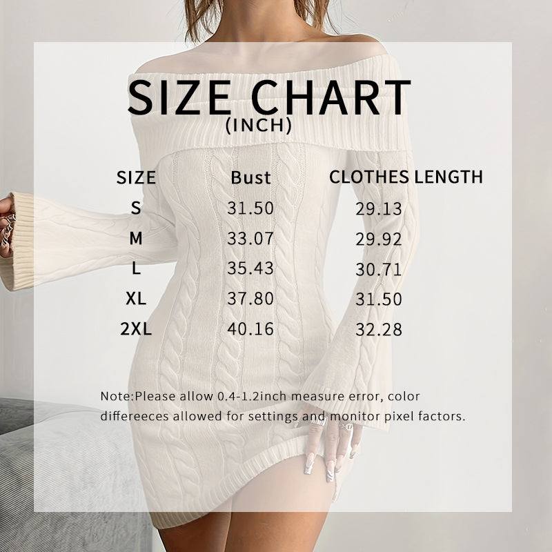 Women’s Off - Shoulder Bodycon Mini Dress – Long Sleeve Night Out Dress - Glow Goddess