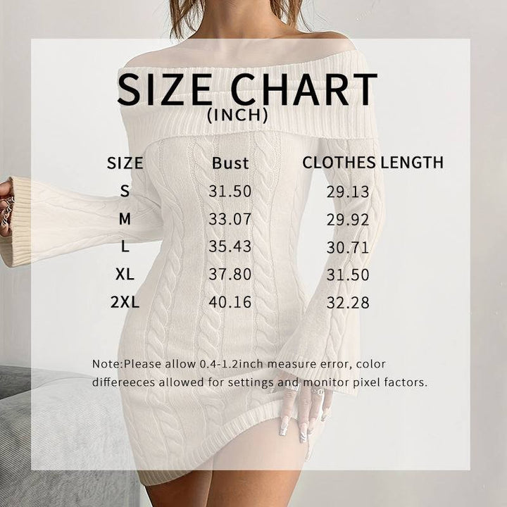 Women’s Off - Shoulder Bodycon Mini Dress – Long Sleeve Night Out Dress - Glow Goddess