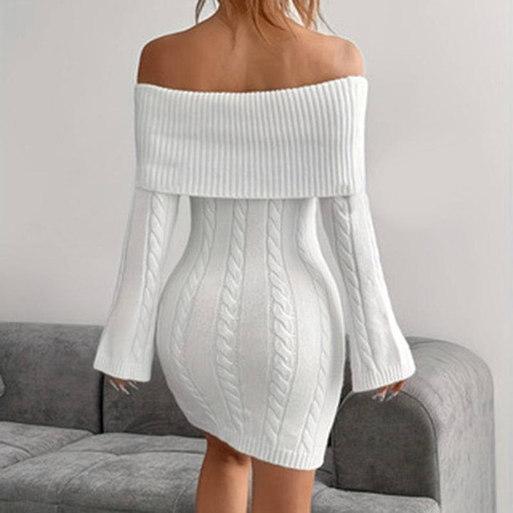 Women’s Off - Shoulder Bodycon Mini Dress – Long Sleeve Night Out Dress - Glow Goddess