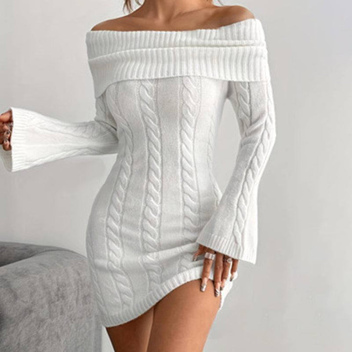 Women’s Off - Shoulder Bodycon Mini Dress – Long Sleeve Night Out Dress - Glow Goddess