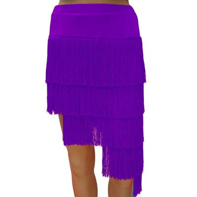 Women's Solid Color Irregular Fringe Skirt - Glow Goddess
