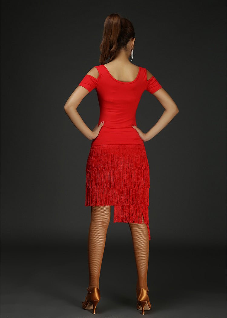 Women's Solid Color Irregular Fringe Skirt - Glow Goddess