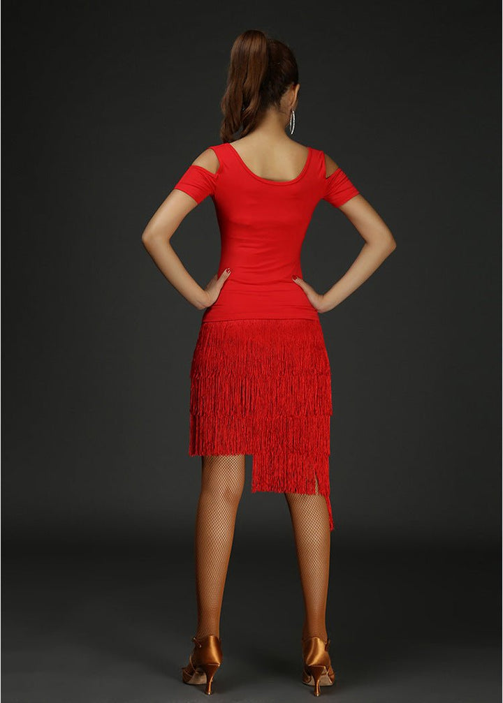 Women's Solid Color Irregular Fringe Skirt - Glow Goddess