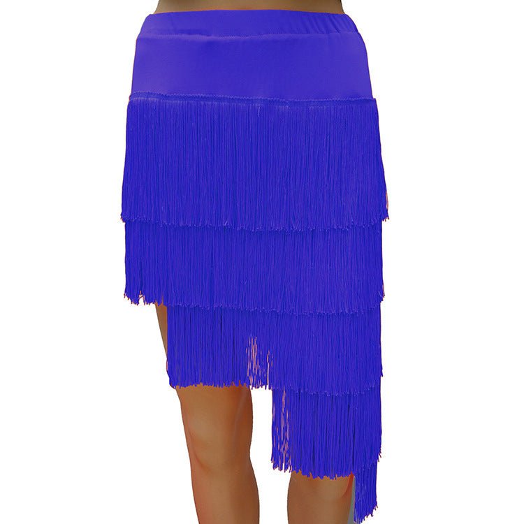 Women's Solid Color Irregular Fringe Skirt - Glow Goddess
