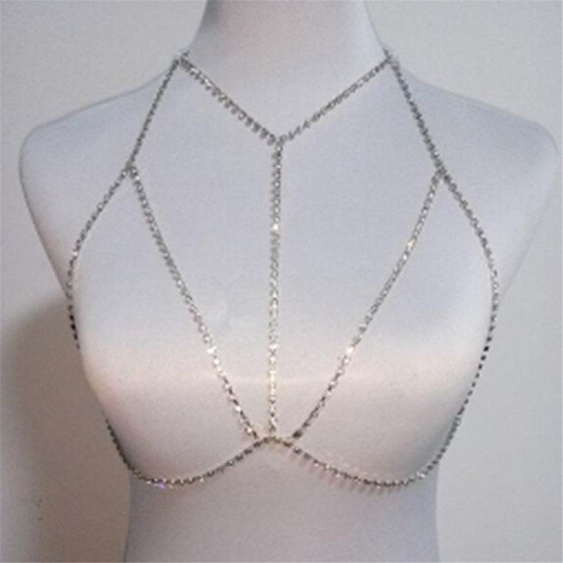 Women's Statement Body Rhinestone Chain Accessory - Glow Goddess